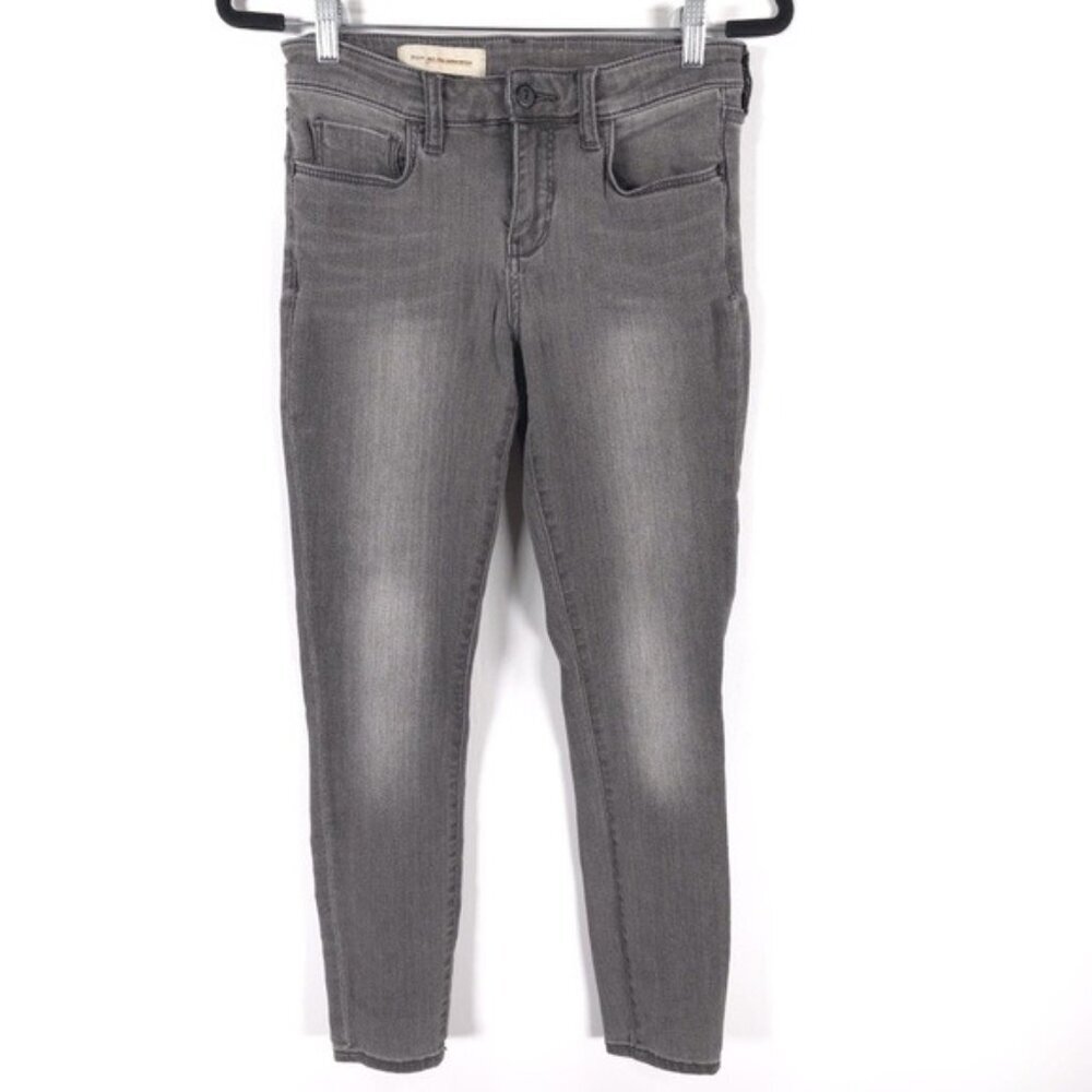 ANTHROPOLOGIE PILCRO Women’s Mid Rise Jeans Black Skinny‎ No Size Tag 27